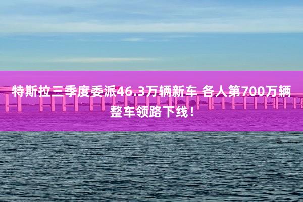 特斯拉三季度委派46.3万辆新车 各人第700万辆整车领路下线！