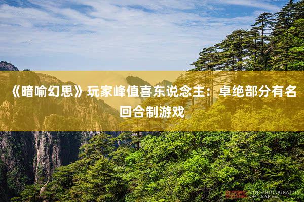 《暗喻幻思》玩家峰值喜东说念主：卓绝部分有名回合制游戏
